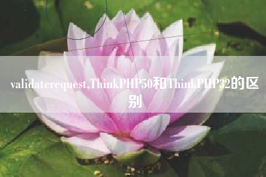 validaterequest,ThinkPHP50和ThinkPHP32的区别