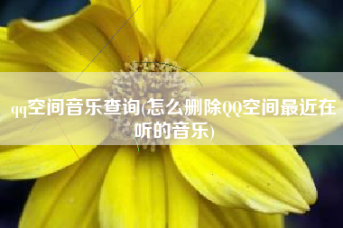 qq空间音乐查询(怎么删除QQ空间最近在听的音乐)