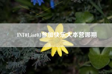 INT01,int01参加快乐大本营哪期