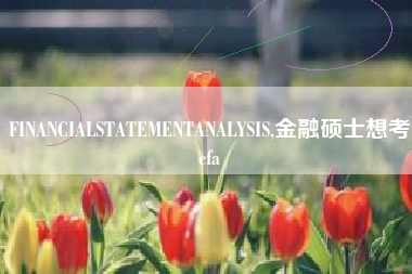FINANCIALSTATEMENTANALYSIS,金融硕士想考cfa