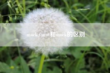mock,taunt和mock的区别