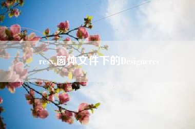 resx,窗体文件下的Designercs