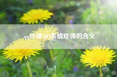 qq炸弹,QQ表情炸弹的含义