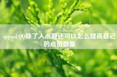 qqtool,QQ除了人点赞还可以怎么提高自己的点赞数量