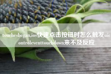touchesbegan,ios快速点击按钮时怎么触发uicontroleventtouchdown来不及反应
