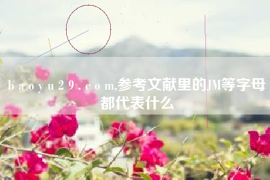 b a o y u 2 9 . c o m,参考文献里的JM等字母都代表什么