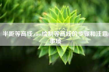 半距等高线,cass绘制等高线的步骤和注意事项