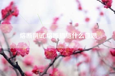 熔断测试,熔断措施什么意思