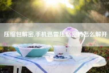 压缩包解密,手机迅雷压缩密码怎么解开