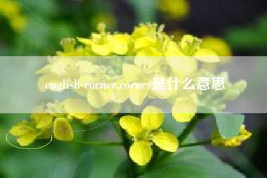 english corner,corner是什么意思