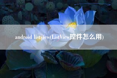 android listview(ListView控件怎么用)