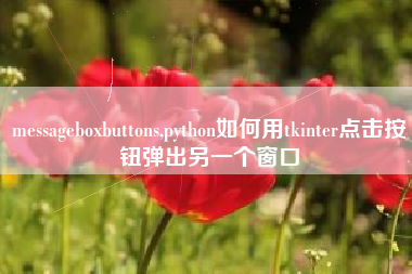 messageboxbuttons,python如何用tkinter点击按钮弹出另一个窗口