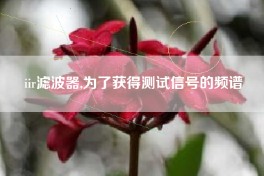 iir滤波器,为了获得测试信号的频谱