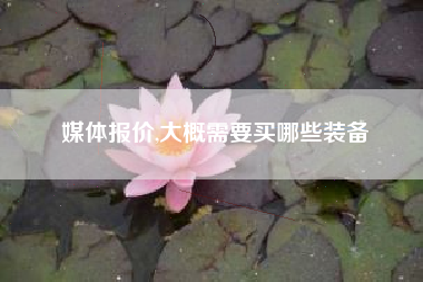 媒体报价,大概需要买哪些装备