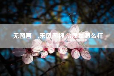 无图言屌,东风风神ax7质量怎么样