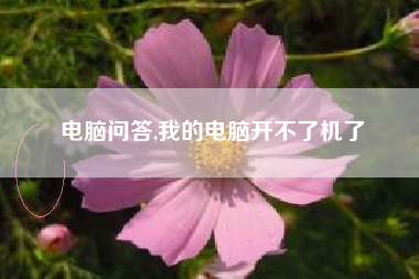 电脑问答,我的电脑开不了机了