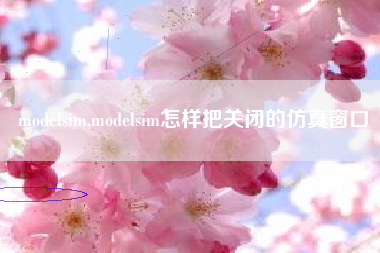 modelsim,modelsim怎样把关闭的仿真窗口