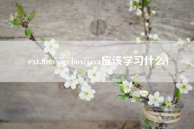 ext.messagebox(java应该学习什么)
