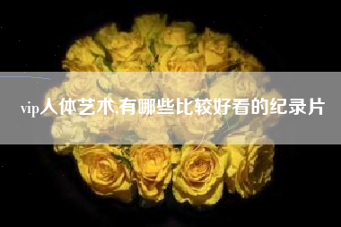vip人体艺术,有哪些比较好看的纪录片