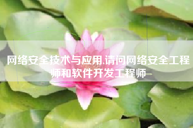 网络安全技术与应用,请问网络安全工程师和软件开发工程师