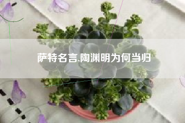 萨特名言,陶渊明为何当归