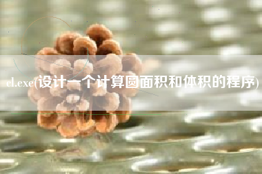 cl.exe(设计一个计算圆面积和体积的程序)