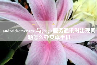 androidserver.exe,与google服务通讯时出现问题怎么办安卓手机