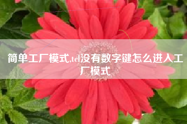 简单工厂模式,tcl没有数字键怎么进入工厂模式
