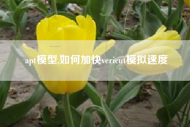 apt模型,如何加快vericut模拟速度