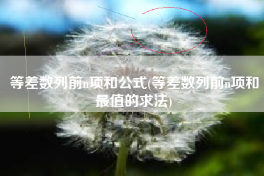 等差数列前n项和公式(等差数列前n项和最值的求法)