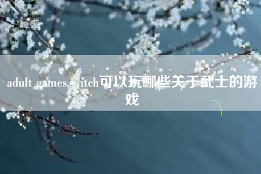 adult games,switch可以玩哪些关于武士的游戏