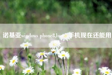 诺基亚windows phone8,lumia手机现在还能用吗