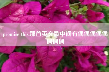 promise this,那首英文歌中间有偶偶偶偶偶偶偶偶
