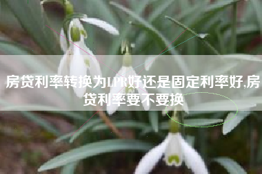 房贷利率转换为LPR好还是固定利率好,房贷利率要不要换
