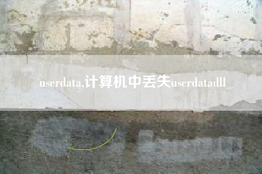 userdata,计算机中丢失userdatadll