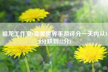 祖龙工作室(完美世界手游评分一天内从10分跌到22分)