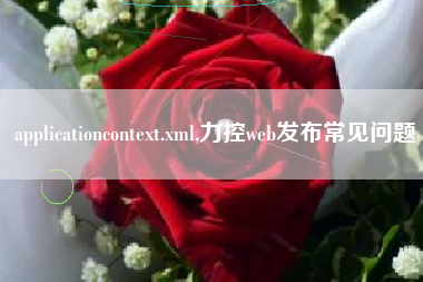 applicationcontext.xml,力控web发布常见问题