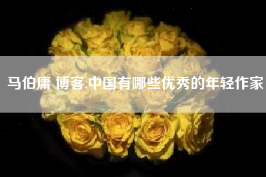 马伯庸 博客,中国有哪些优秀的年轻作家