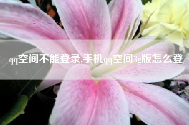 qq空间不能登录,手机qq空间3g版怎么登