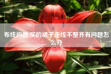布线问题,买的裙子走线不整齐有问题怎么办