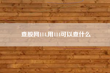 查股网114,用114可以查什么