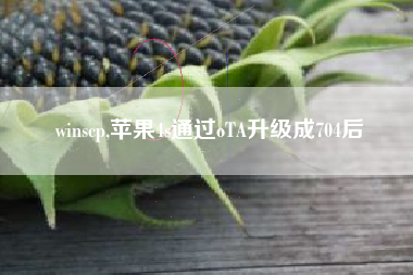 winscp,苹果4s通过oTA升级成704后