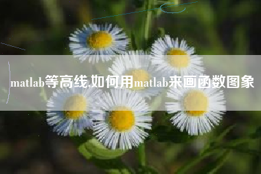 matlab等高线,如何用matlab来画函数图象