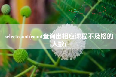 selectcount(count查询出相应课程不及格的人数)