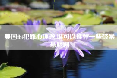 美国fbi犯罪心理题,谁可以推荐一些破案悬疑剧