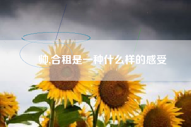 囧帅,合租是一种什么样的感受
