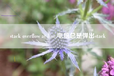 stack overflow at line,电脑总是弹出stack