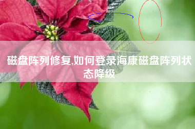 磁盘阵列修复,如何登录海康磁盘阵列状态降级