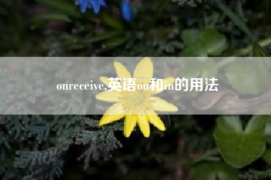 onreceive,英语on和in的用法