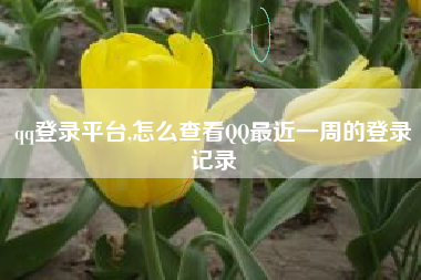 qq登录平台,怎么查看QQ最近一周的登录记录